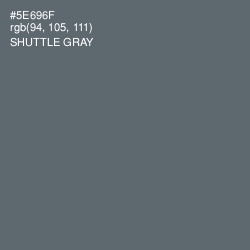 #5E696F - Shuttle Gray Color Image